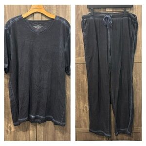 Daniel Buchler XXL Pajama Pant Set Peruvian Pima Cotton Short sleeve Shirt